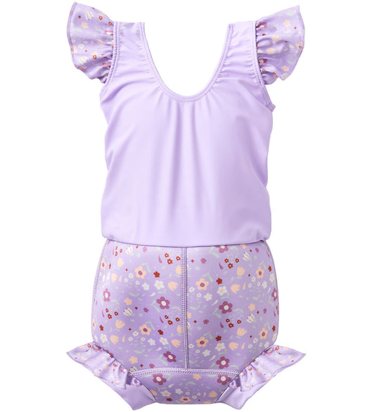 Splash About Zwemluier - Happy Nappy Kostuum - Lilac Spring - Splash About - 6-12 mnd - Zwemluiers