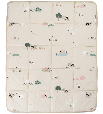 Done by Deer Speelmat - Tiny Farm - 80x100 cm - Zand - Done by Deer - OneSize - Speelmaten