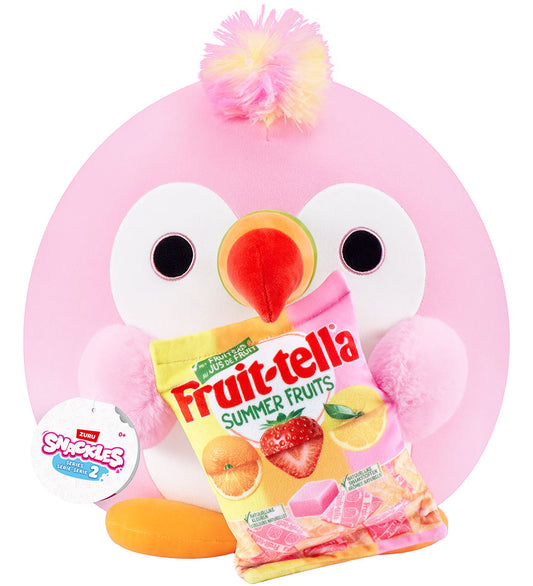 Snackles Knuffel - 35 cm - De Papegaai Sally m. Fruit-Tella - SNACKLES - OneSize - Knuffels