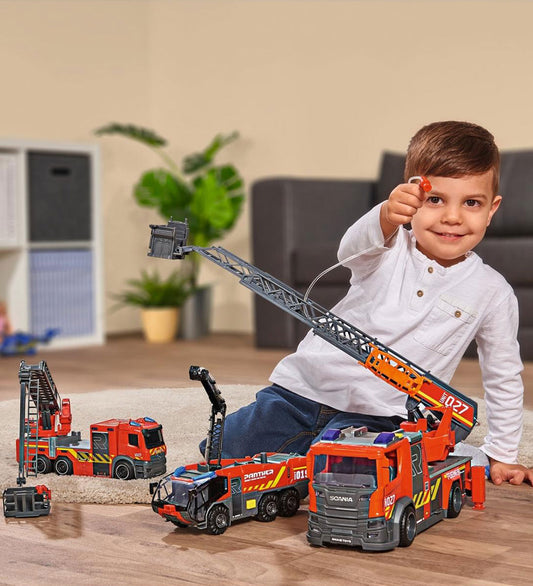 Dickie Toys Brandweerwagen - City vier Ladder Truck - Licht/Gelu - Dickie Toys - OneSize - Auto´s