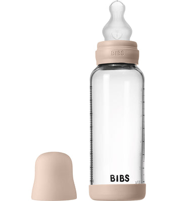 BIBS Babyflesje - 240 ml - Glas/Silicone - Blush - BIBS - OneSize - Babyflesjes