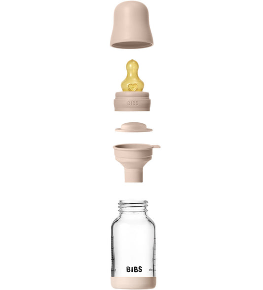 BIBS Babyflesje - 120 ml - Glas/Natuurlijk Rubber - Blush - BIBS - OneSize - Babyflesjes