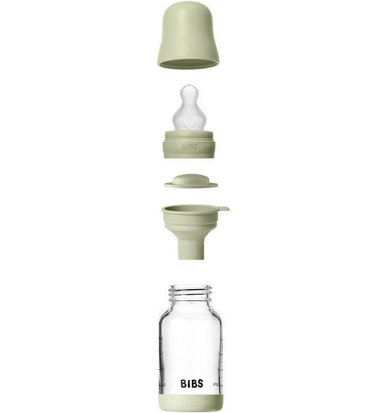 BIBS Babyflesje - 120 ml - Glas/Silicone - Sage - BIBS - OneSize - Babyflesjes