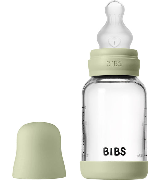 BIBS Babyflesje - 120 ml - Glas/Silicone - Sage - BIBS - OneSize - Babyflesjes