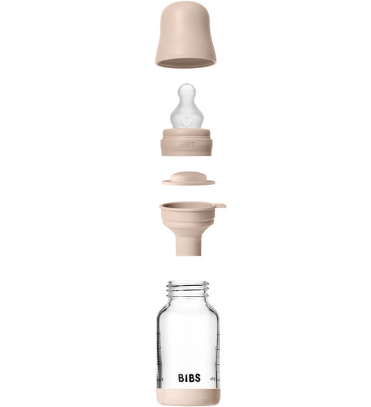 BIBS Babyflesje - 120 ml - Glas/Silicone - Blush - BIBS - OneSize - Babyflesjes