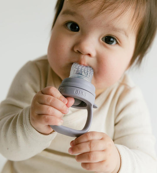 BIBS Food Feeder - Silicone - Fossiel Grey - BIBS - OneSize - Food Feeders