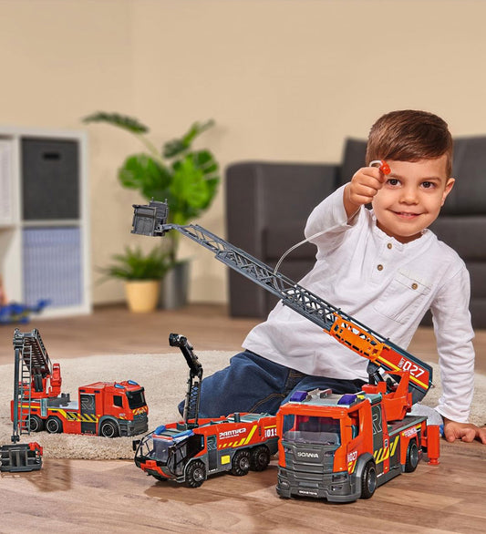 Dickie Toys Brandweerwagen - Scania vier Patrouille - Licht/Gelu - Dickie Toys - OneSize - Auto´s