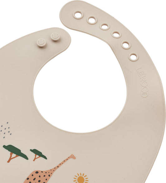 Liewood Slabbetjes - 2-pack - Silicone - Tilda - Safari Sandy Mi - Liewood - OneSize - Slabbetjes