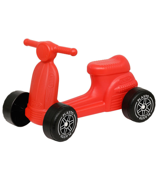 Plasto Scooter met stille wielen - Rood - Plasto - OneSize - Loopfietsen