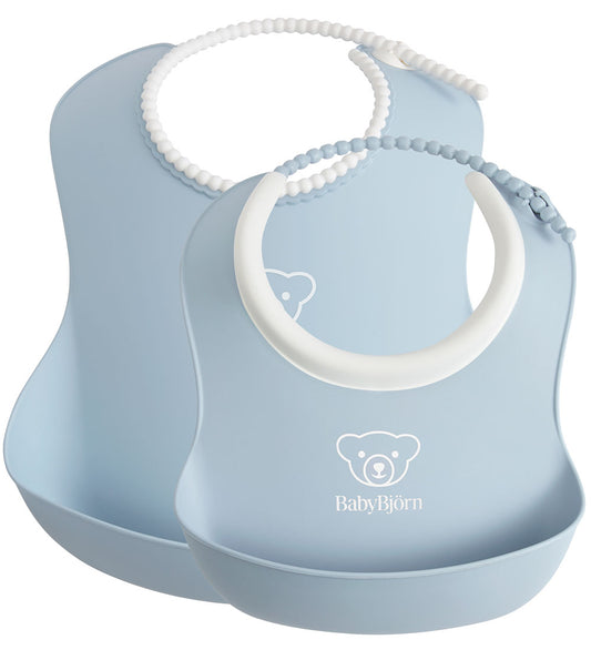 BabyBjörn Slabbetjes - 2-pack - Pastel Blauw - BabyBjörn - OneSize - Slabbetjes