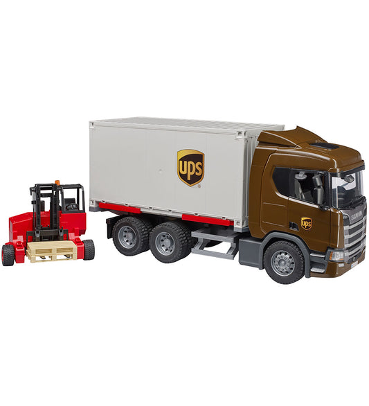 Bruder Vrachtwagen - UPS Scania Super 560R m. Heftruck - 03582 - Bruder - OneSize - Auto´s