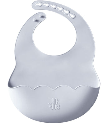 Jack o Juno Slabbetjes - Silicone - Poppy - Glacier Grey - Jack o Juno - OneSize - Slabbetjes