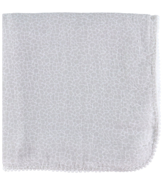 Jack o Juno Wikkeldoek - 120x120 cm - 2-pack - Pom Pom - Pearl/G - Jack o Juno - OneSize - Wikkeldoeken