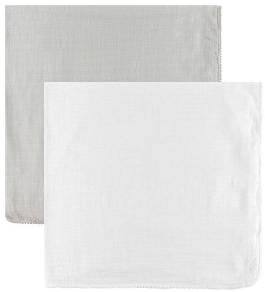 Jack o Juno Wikkeldoek - 120x120 cm - 2-pack - Pom Pom - Pearl/D - Jack o Juno - OneSize - Wikkeldoeken