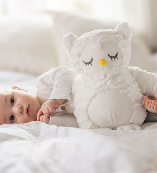Teddykompaniet Verwarmingskussen - Uil - Wit - 23 cm - Teddykompaniet - OneSize - Knuffels