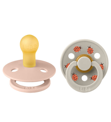 BIBS Colour Fopspenen - Maat 1 - 2-pack - Rond - Blush Mix - BIBS - 0-6 mnd - Fopspenen