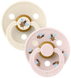 BIBS Colour Fopspenen - Maat 2 - 2-pack - Rond - Ivory Mix - BIBS - 6-18 mnd - Fopspenen