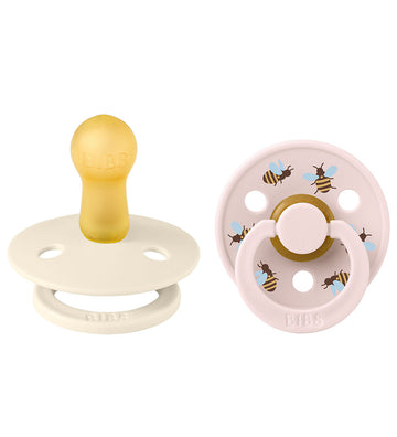 BIBS Colour Fopspenen - Maat 2 - 2-pack - Rond - Ivory Mix - BIBS - 6-18 mnd - Fopspenen