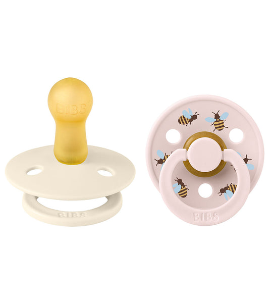 BIBS Colour Fopspenen - Maat 2 - 2-pack - Rond - Ivory Mix - BIBS - 6-18 mnd - Fopspenen