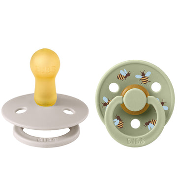 BIBS Colour Fopspenen - Maat 2 - 2-pack - Rond - Paddestoel Mix - BIBS - 6-18 mnd - Fopspenen