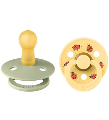 BIBS Colour Fopspenen - Maat 2 - 2-pack - Rond - Sage Mix - BIBS - 6-18 mnd - Fopspenen