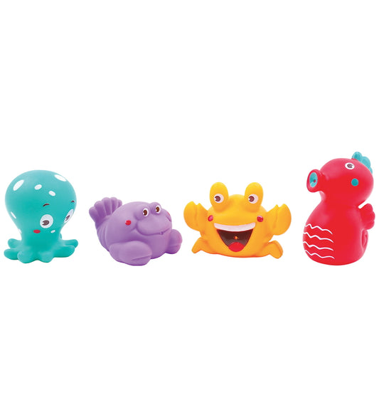 Ludi Badspeelgoed - 4-pack - Zeedieren - Ludi - OneSize - Badspeelgoed