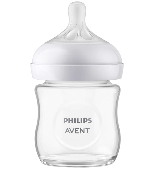 Philips Avent Babyflesje - Glas - Natural Reactie - 120 ml - - Philips Avent - OneSize - Babyflesjes