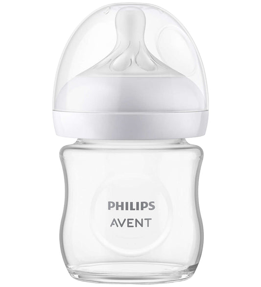Philips Avent Babyflesje - Glas - Natural Reactie - 120 ml - - Philips Avent - OneSize - Babyflesjes