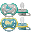 Philips Avent Fopspenen - 2-pack - Ultra Air - Blauw/Grijs m. Pr - Philips Avent - OneSize - Fopspenen