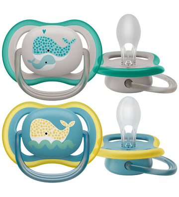 Philips Avent Fopspenen - 2-pack - Ultra Air - Blauw/Grijs m. Pr - Philips Avent - OneSize - Fopspenen