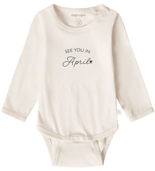 That's Mine Romper l/s - See jij in April - Thats Mine - 56 - Rompers Lange Mouw
