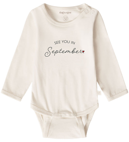 That's Mine Romper l/s - See jij in september - Thats Mine - 56 - Rompers Lange Mouw