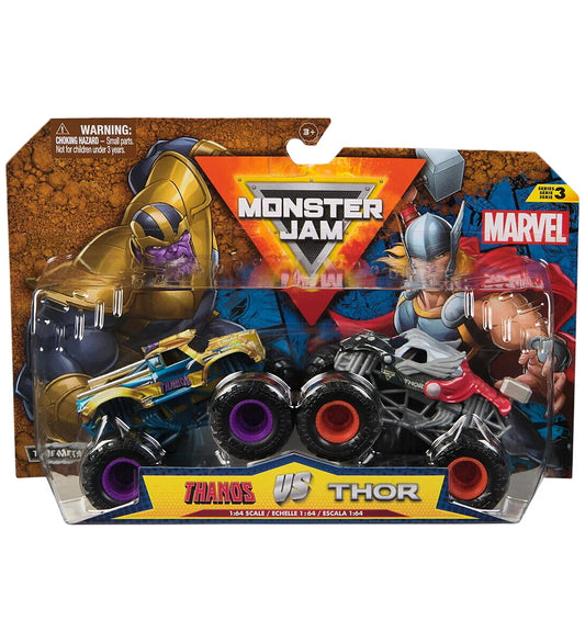 Monster Jam Truck - 1:64 - Marvel - 2-pack - Thanos vs Thor - Monster Jam - OneSize - Auto´s
