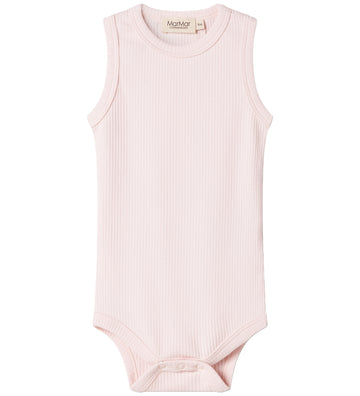 MarMar Romper mouwloos - Rib - Mouwloos - Noos - Roze - MarMar - 2 jaar (92) - Rompers Mouwloos
