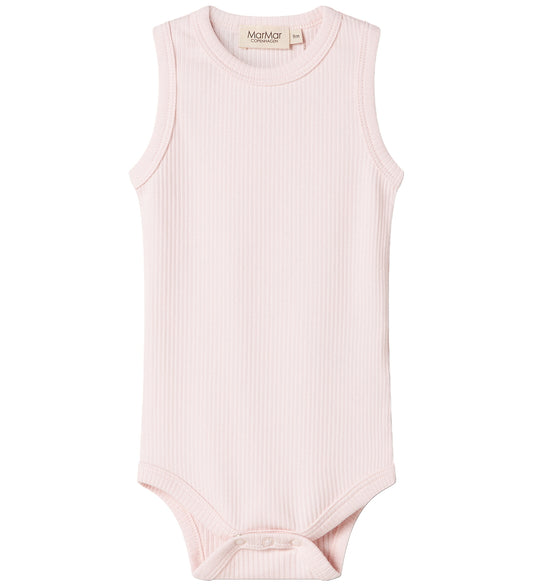 MarMar Romper mouwloos - Rib - Mouwloos - Noos - Roze - MarMar - 2 jaar (92) - Rompers Mouwloos