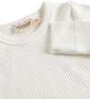 MarMar Romper l/s - Rib - Modaal - Noos - Zachtjes White - MarMar - 2 jaar (92) - Rompers Lange Mouw