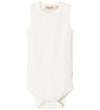 MarMar Romper mouwloos - Rib - Mouwloos - Noos - Zacht White - MarMar - 74 - Rompers Mouwloos
