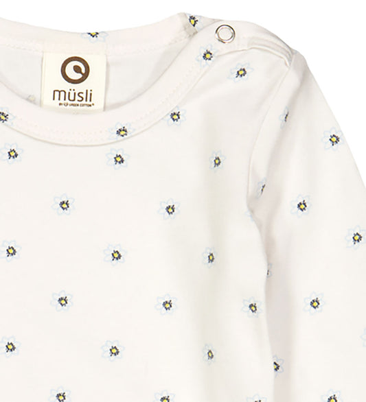 Müsli Romper l/s - Daisy - Conditioner Cream/Maïs/Breeze - Müsli - 1½ jaar (86) - Rompers Lange Mouw