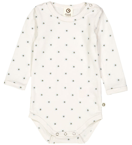 Müsli Romper l/s - Daisy - Conditioner Cream/Maïs/Breeze - Müsli - 1½ jaar (86) - Rompers Lange Mouw
