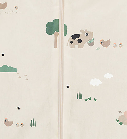 Done by Deer Slaapzak - 90 cm - Tiny Farm - Zand - Done by Deer - OneSize - Slaapzakken