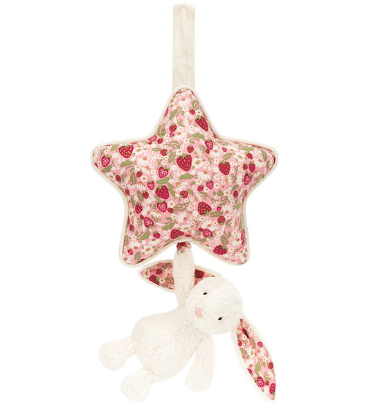 Jellycat Muziekmobiel - 30x19 cm - Blossom Cream Konijn - Bessen - Jellycat - OneSize - Muziekmobielen