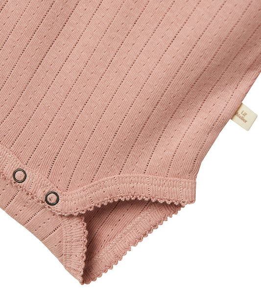 Lil Atelier Romper l/s - NbfRachel - Noos - Misty Rose m. Pointe - Lil Atelier - 68 - Rompers Lange Mouw