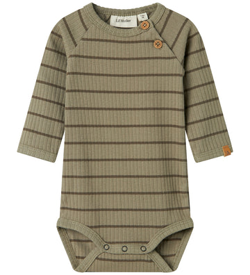Lil Atelier Romper l/s - Rib - Noos - NbmKail - Overland Trek - Lil Atelier - 1½ jaar (86) - Rompers Lange Mouw