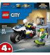 LEGO® City - Achtervolging op politiemotor 60455 - 65 Onderdelen - LEGO® - OneSize - Blokken