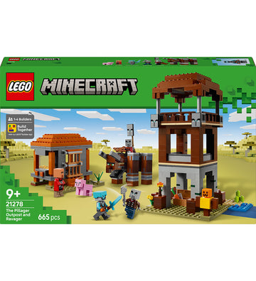 LEGO® Minecraft - De Plunderaar buitenpost en Verwoester 21278 - - LEGO® - OneSize - Blokken