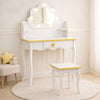 Houten Kaptafel Baninni Cloudy Wit