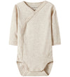 Name It Wikkel Rompers l/s - Noos - NbnBody - 2-pack - Roze/Beig - Name It - 68 - Rompers Lange Mouw