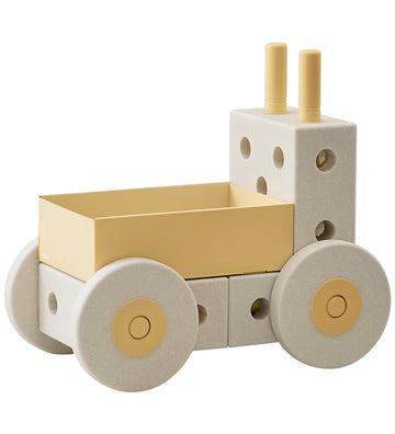 MODU Loopwagen 3-in-1 - 48x27x44 cm - Zand Grey/Honey Yellow - MODU - OneSize - Loopwagens