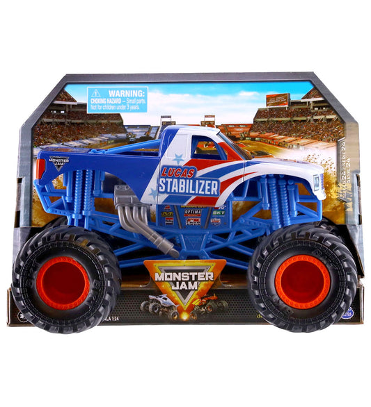 Monster Jam Collector Truck - 1:24 - Lucas Stabilisator - Blauw/ - Monster Jam - OneSize - Auto´s