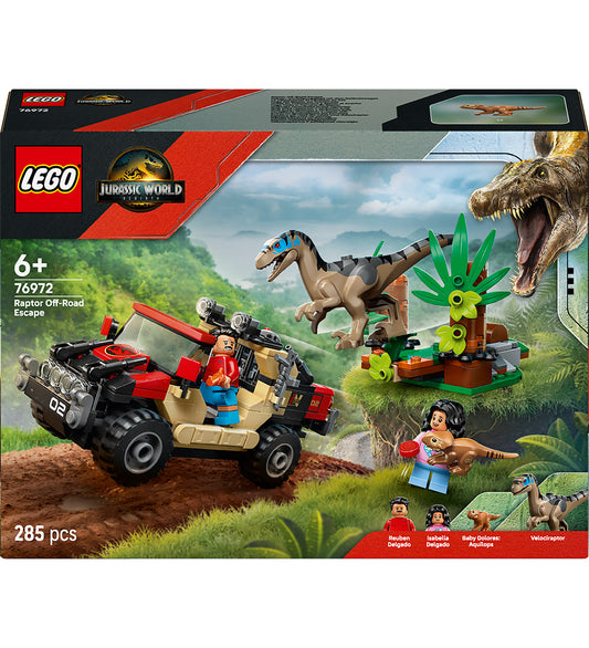 LEGO® Jurassic World - Ontsnapping aan Raptor 76972 - 285 Onderd - LEGO® - OneSize - Blokken